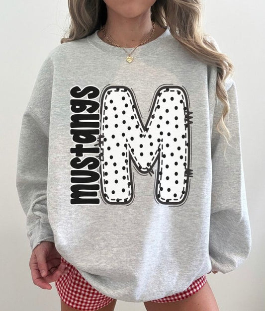 Mustangs (Polka Dotted Letter Mascots) - DTF