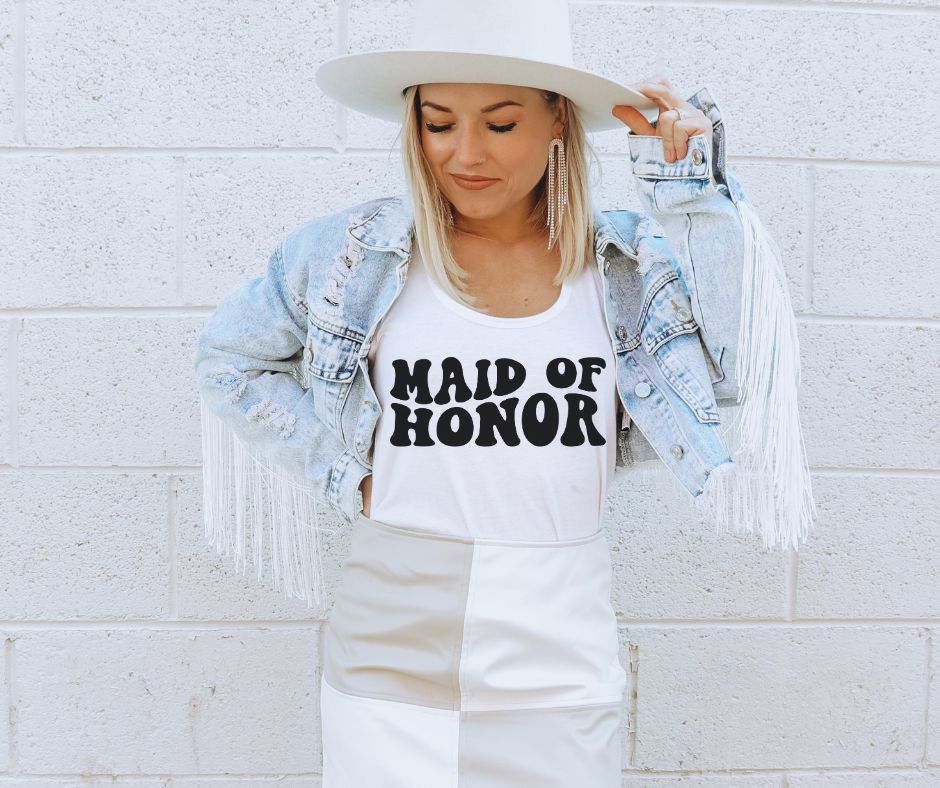 Maid of Honor (bubble font) - single color SPT