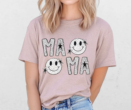 Mama (Black/White Dotties) - DTF