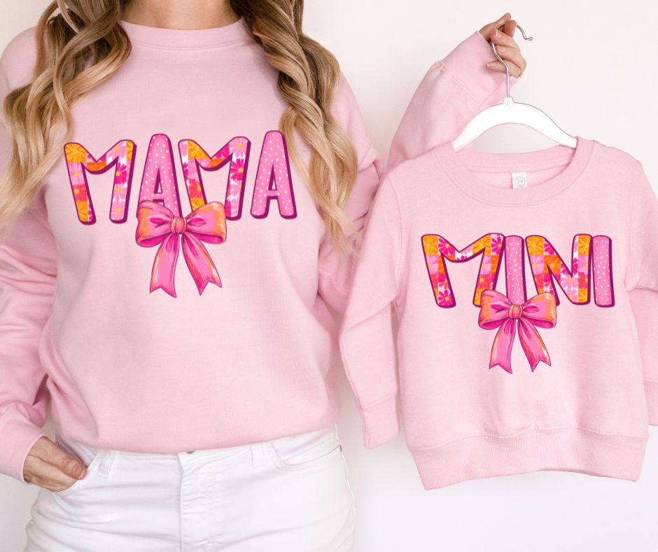 Mama & Mini Pink Pattern Coquette - DTF