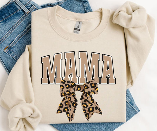 Mama (Leopard Bow) - DTF