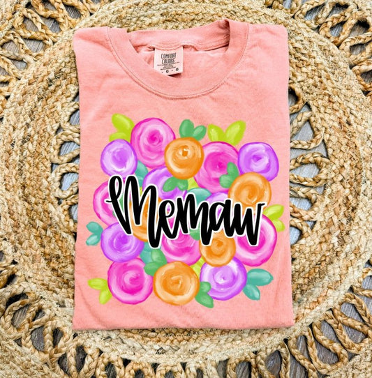Memaw (Mother's Day Floral) - DTF