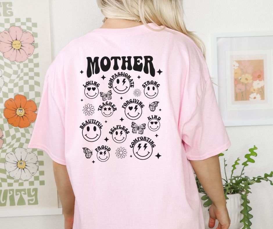 Mother Smile Face - 2-in-1 (front/back design) - single color SPT