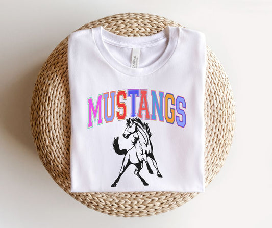 Mustangs (multi-colored mascot) - DTF
