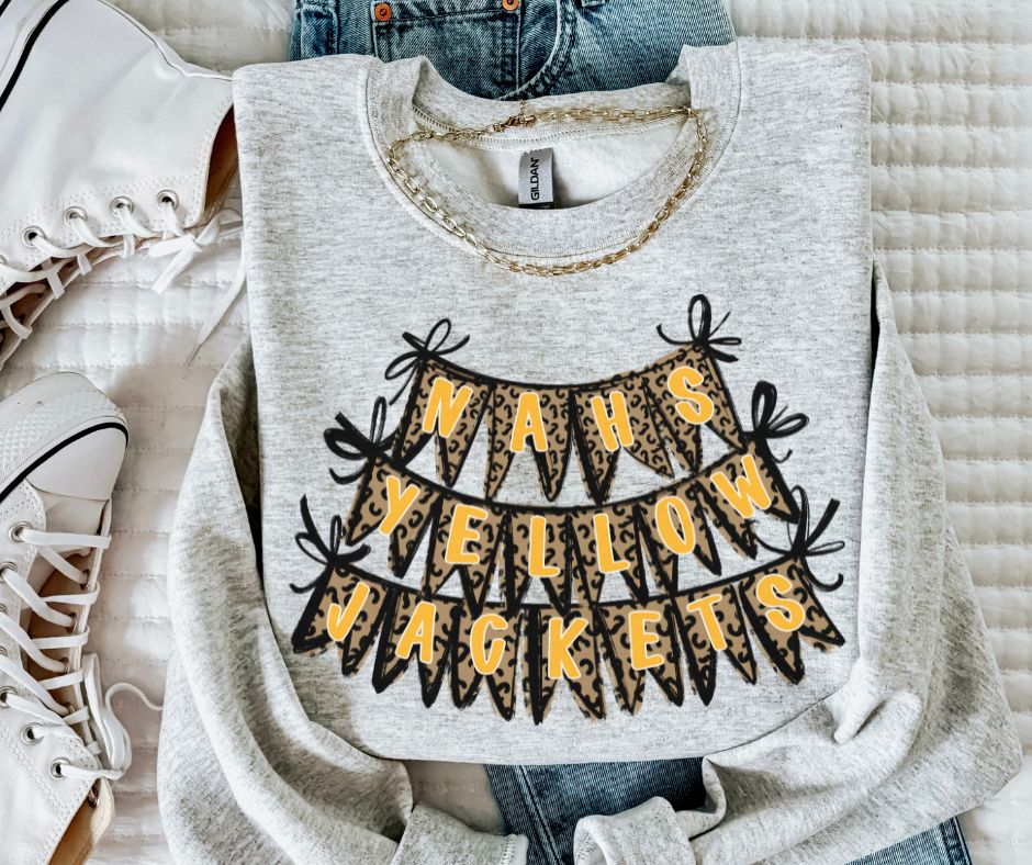 Yellow Jackets - NAHS - Leopard (Spirit Pennants) - DTF