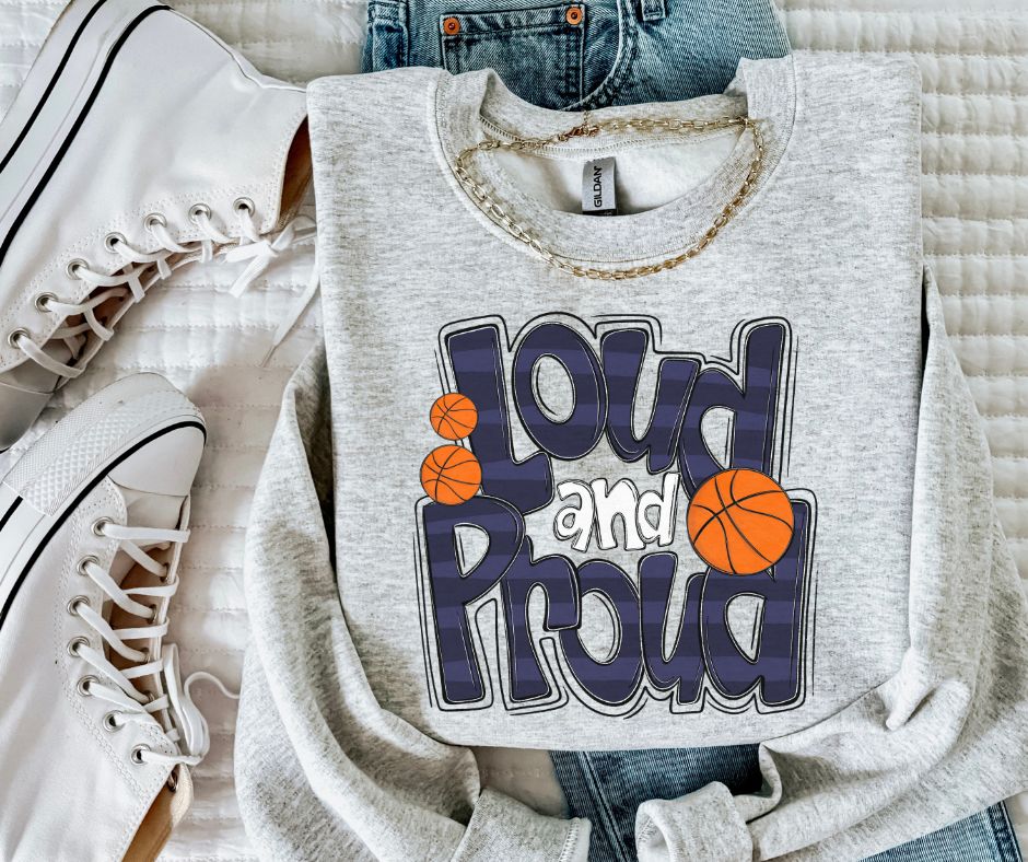 Loud and Proud Basketball (navy) - DTF