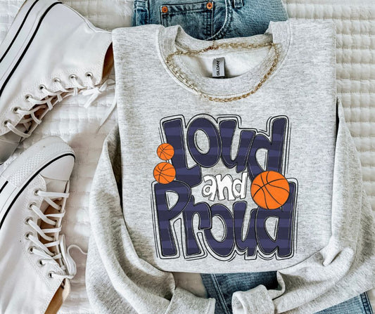 Loud and Proud Basketball (navy) - DTF