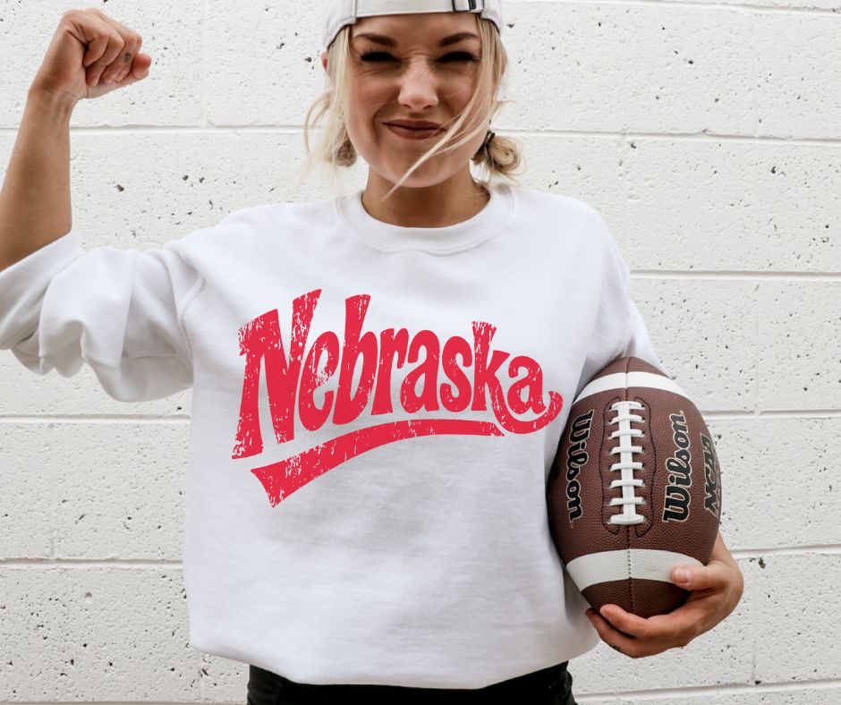 Nebraska (College Simple Vintage Style) - DTF