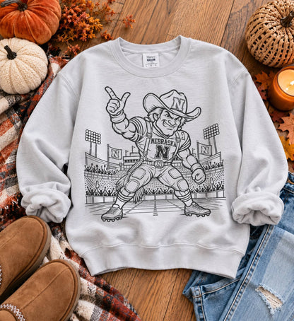 Nebraska (Stadium Silhouette Mascots) - DTF
