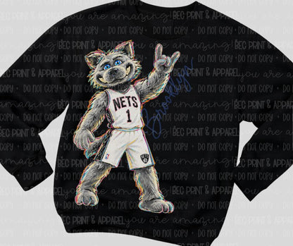 Nets (Rockin NBA Mascot) - DTF