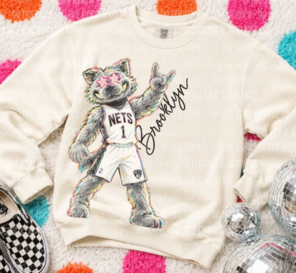 Nets (Rockin NBA Mascot) - DTF
