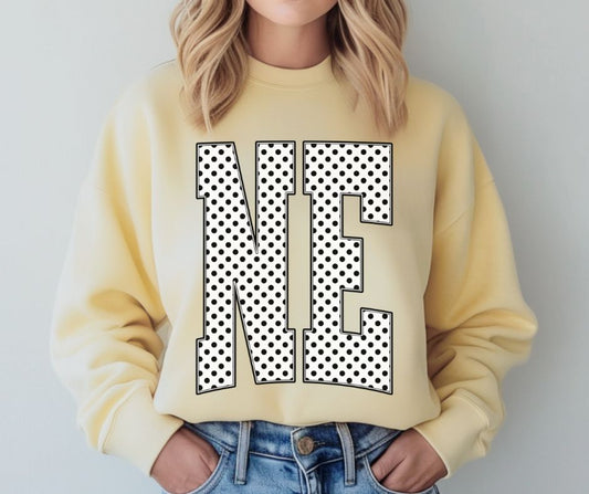 NE (Blk/White Polka Dot States) - DTF
