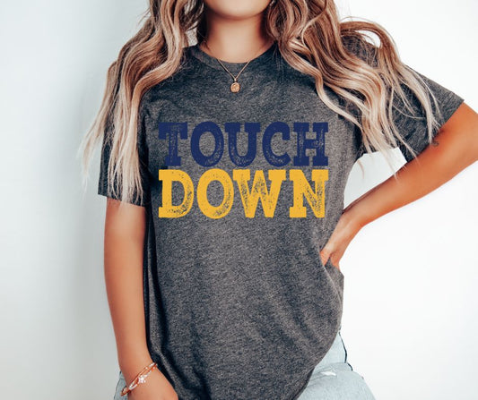 Touch Down (navy/gold) - DTF