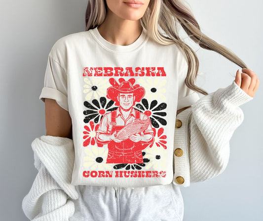 Nebraska (Groovy Floral - College) - DTF