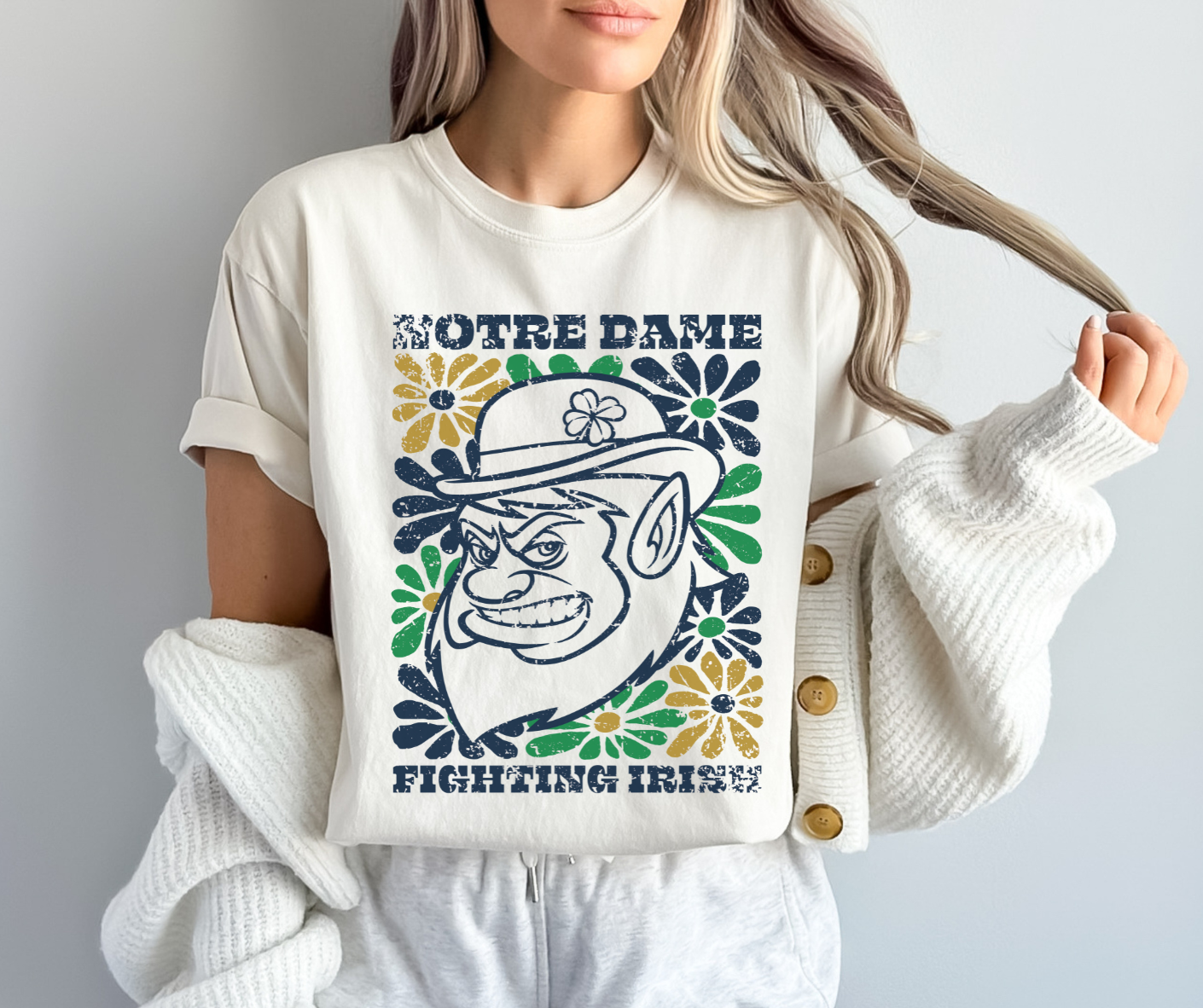 Notre Dame (Groovy Floral - College) - DTF