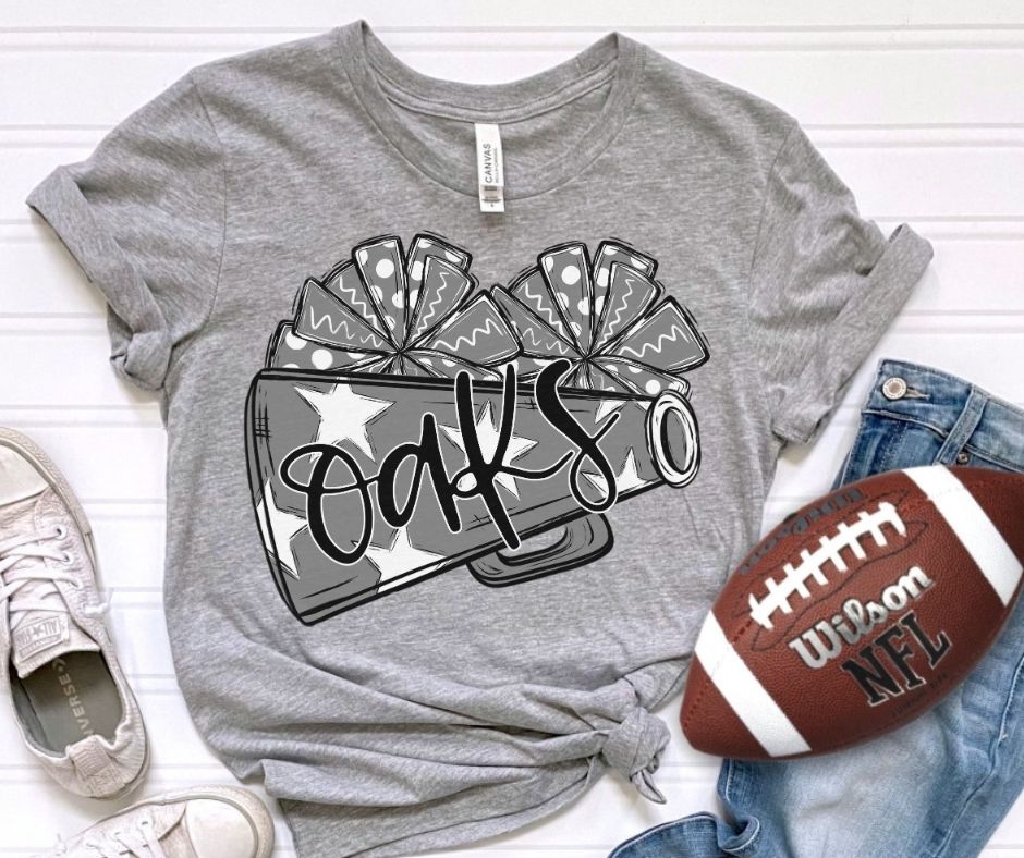 Go Fight Win (Oaks - Grey/Black) - No words - DTF