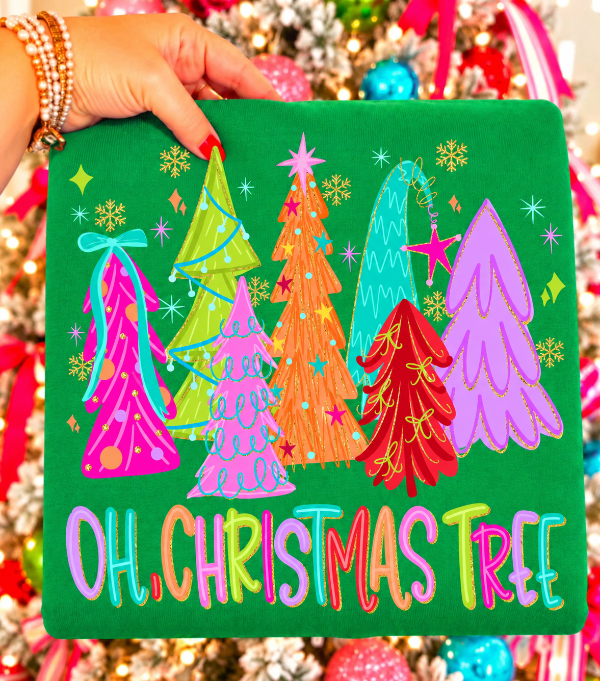 Oh Christmas Tree Colorful - DTF