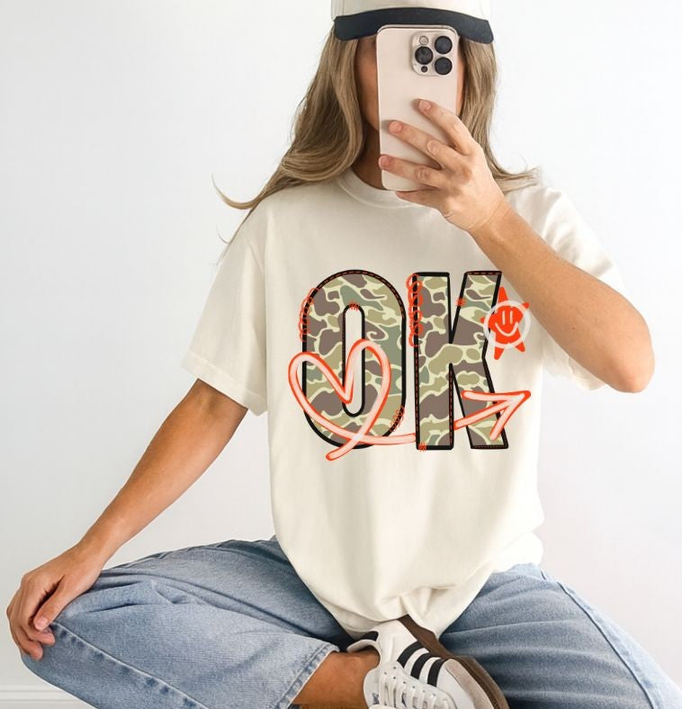 OK (Doodle Camo State Abbreviation) - DTF