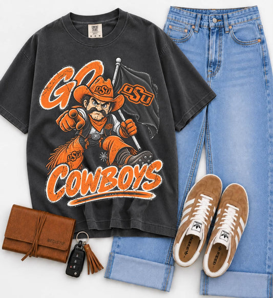 Ok State (Vintage Distressed Go Mascots) - DTF