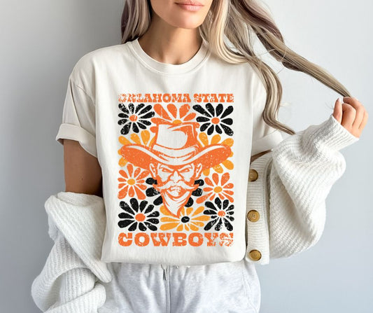 Oklahoma State (Groovy Floral - College) - DTF