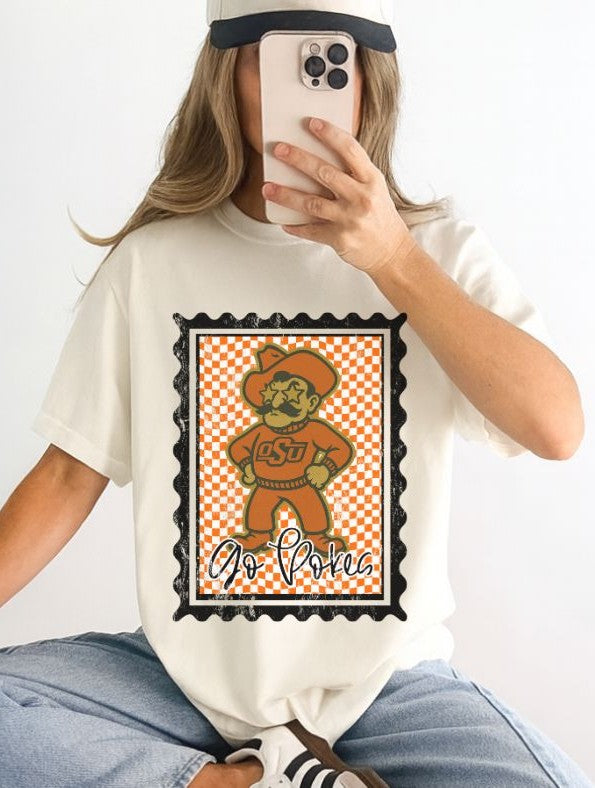 Oklahoma State (Vintage Postage Stamp Mascot) - DTF
