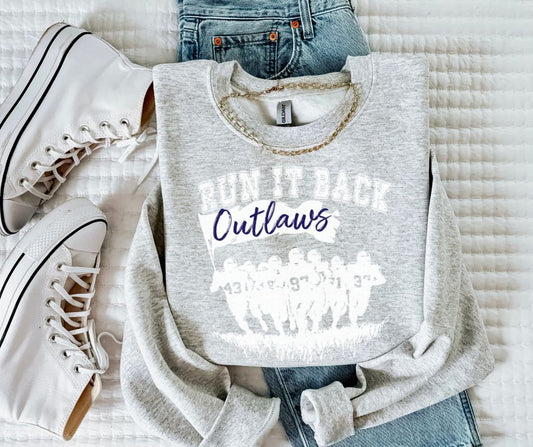 Outlaws - Navy/White (Run It Back Football Mascots) - DTF