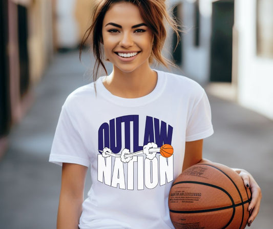 Outlaws - Navy/White (Mascot Nation Basketball)  - DTF