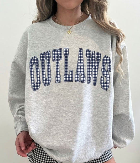 Outlaws (Gingham Varsity Arch Mascot) - DTF