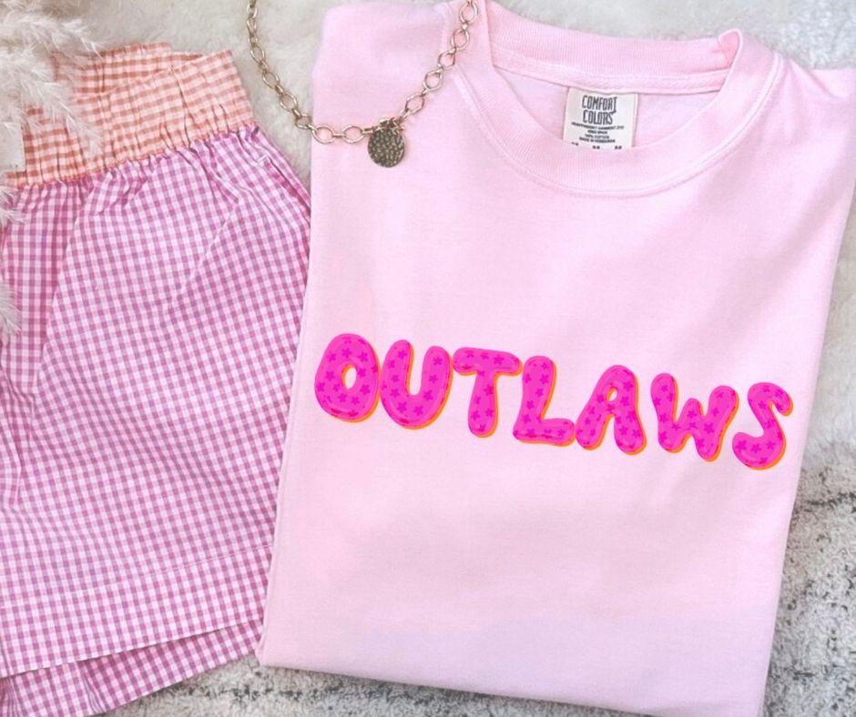 Outlaws (Pink Bubble Stars Mascot) - DTF