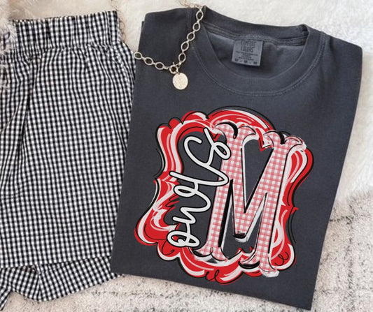 Owls - Red Gingham (Traditional Mascot) - DTF
