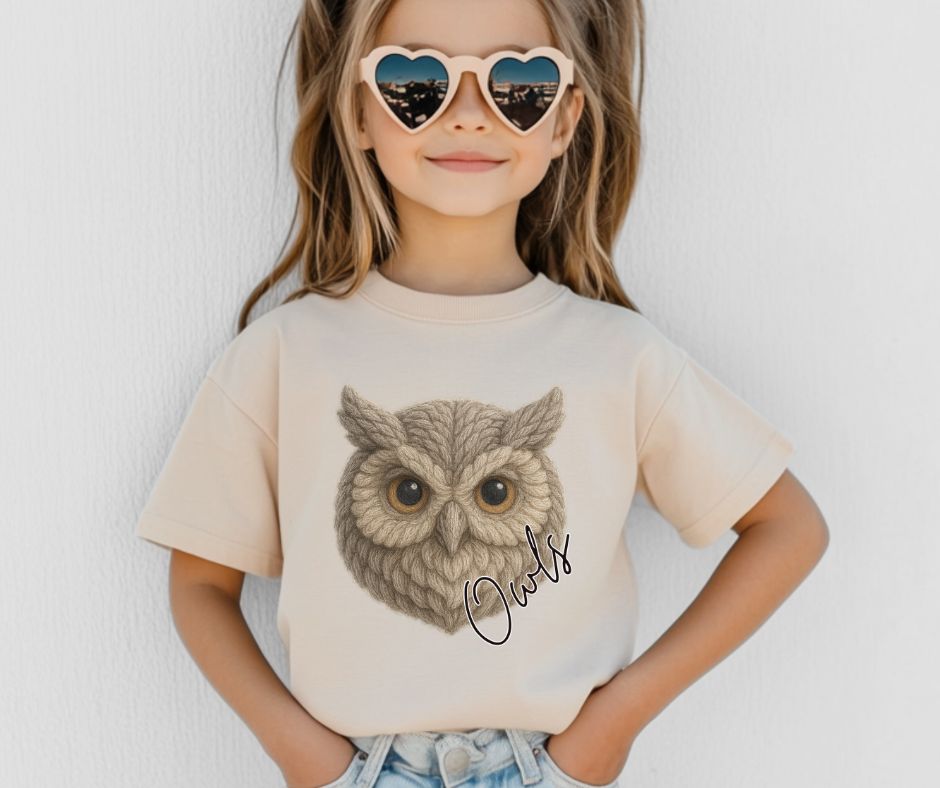 Owls (Faux Yarn Mascot) - DTF