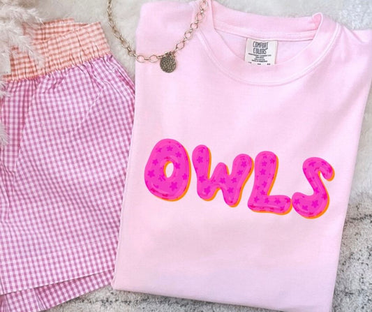 Owls (Pink Bubble Stars Mascot) - DTF