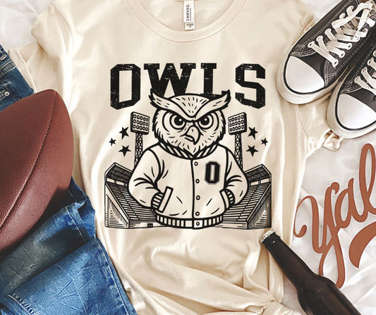 Owls (Letterman Mascots) - DTF