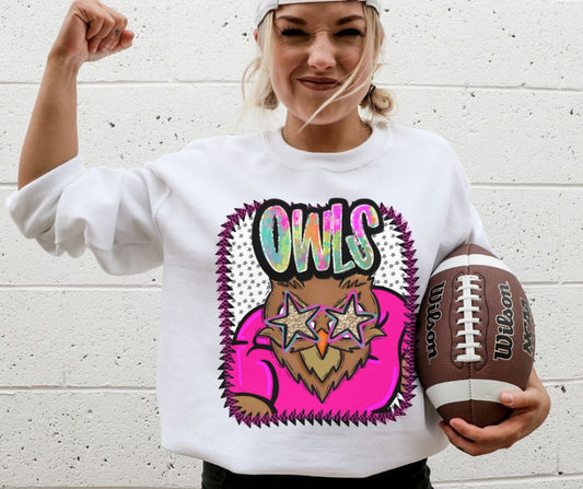 Owls (Pink Jersey Mascots) - DTF