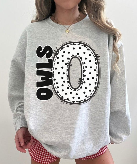 Owls (Polka Dotted Letter Mascots) - DTF
