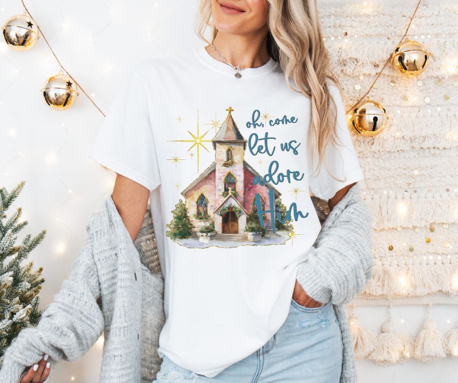 Oh Come Let Us Adore Him - DTF