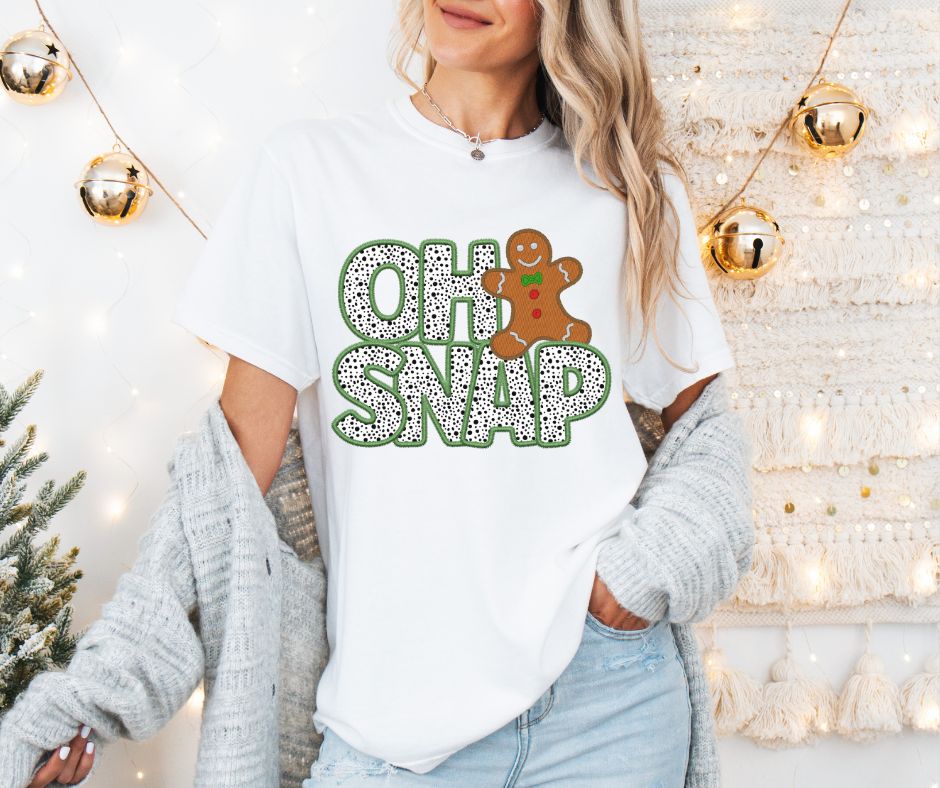 Oh Snap (green dalmatian dots) - DTF
