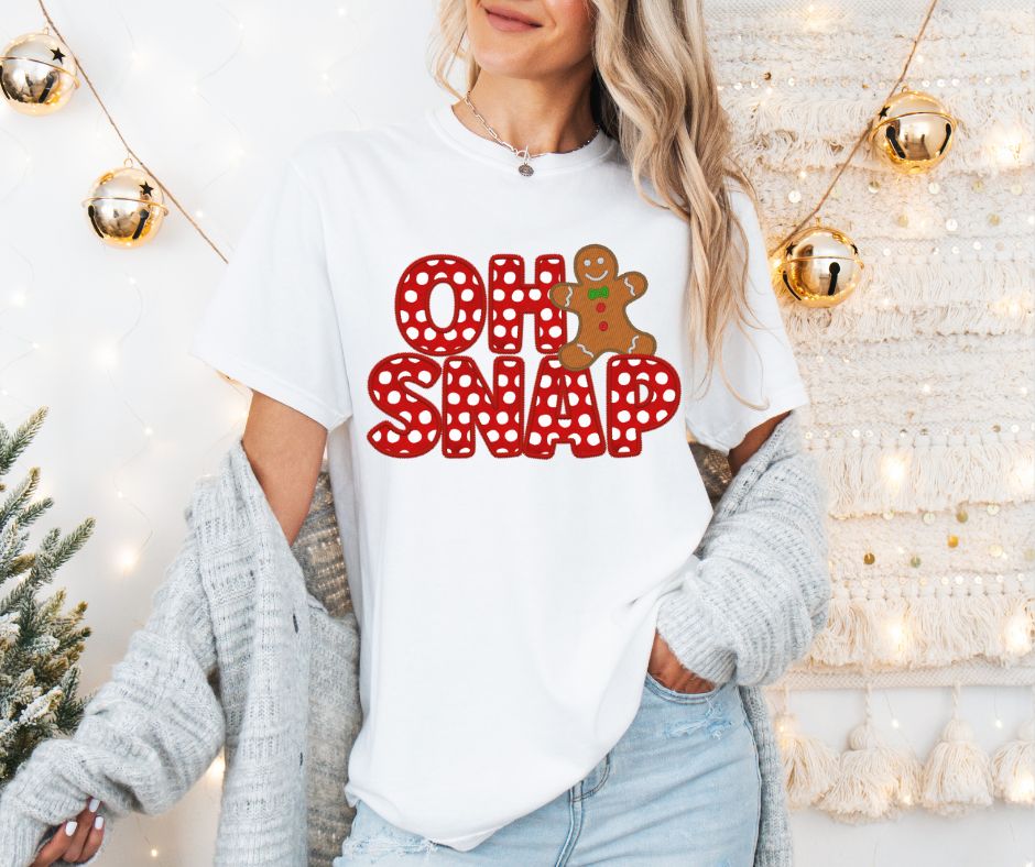 Oh Snap (red polka dots) - DTF