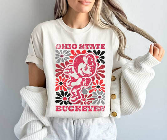 Ohio State (Groovy Floral - College) - DTF