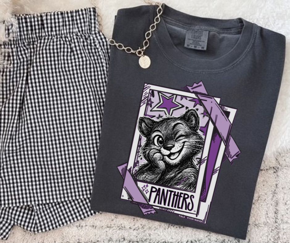 Panthers - Purple (Cutie Patootie Mascots) - DTF