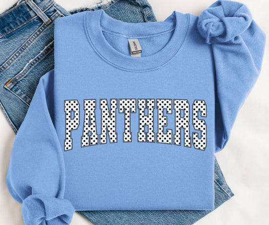 Panthers (Blk/White Polka Dot Mascots) - DTF