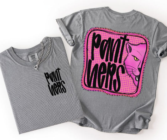 Panthers (Pink Frame Mascots 2-in-1 front/back) - DTF