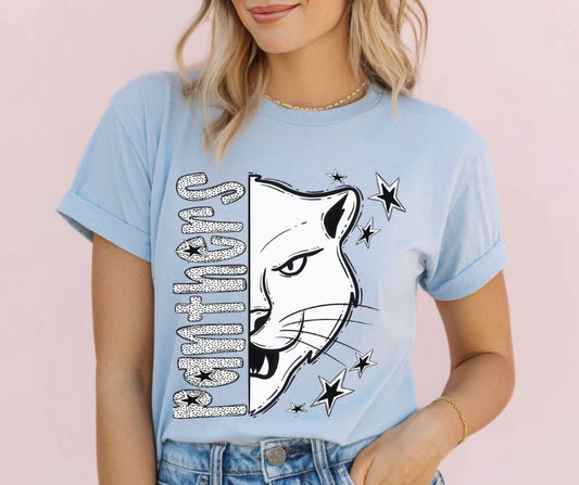 Panthers (Black/White Dotties Mascot) - DTF