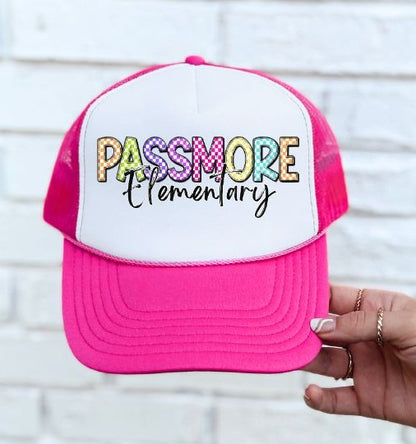Passmore Elementary (Colorful Checked School Name) - DTF