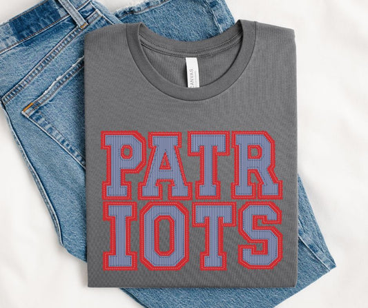 Patriots - Navy/Red (Prepster Mascot) - DTF