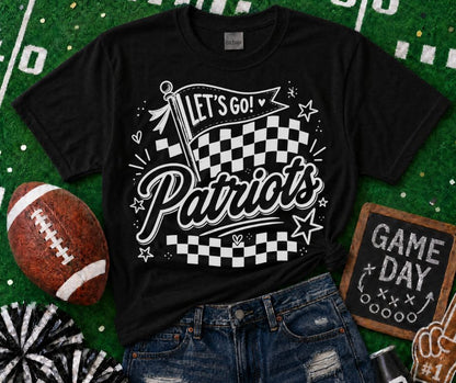 Patriots (Lets Go Doodle Check Mascot) - DTF