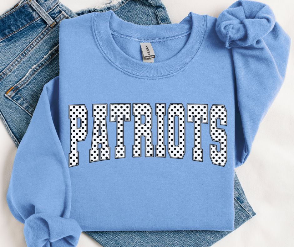 Patriots (Blk/White Polka Dot Mascots) - DTF