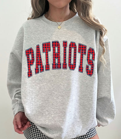 Patriots (Gingham Varsity Arch Mascot) - DTF