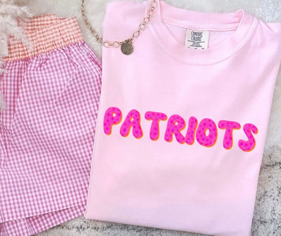 Patriots (Pink Bubble Stars Mascot) - DTF
