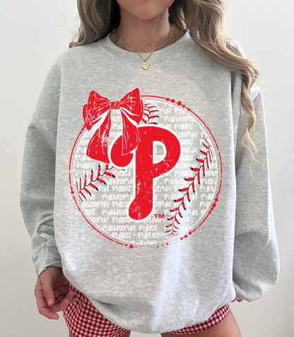 Phillies (Baseball Bow Typography) - DTF